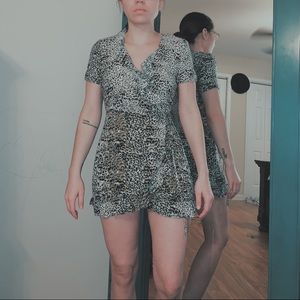 Honey Belle Cheetah Wrap Dress